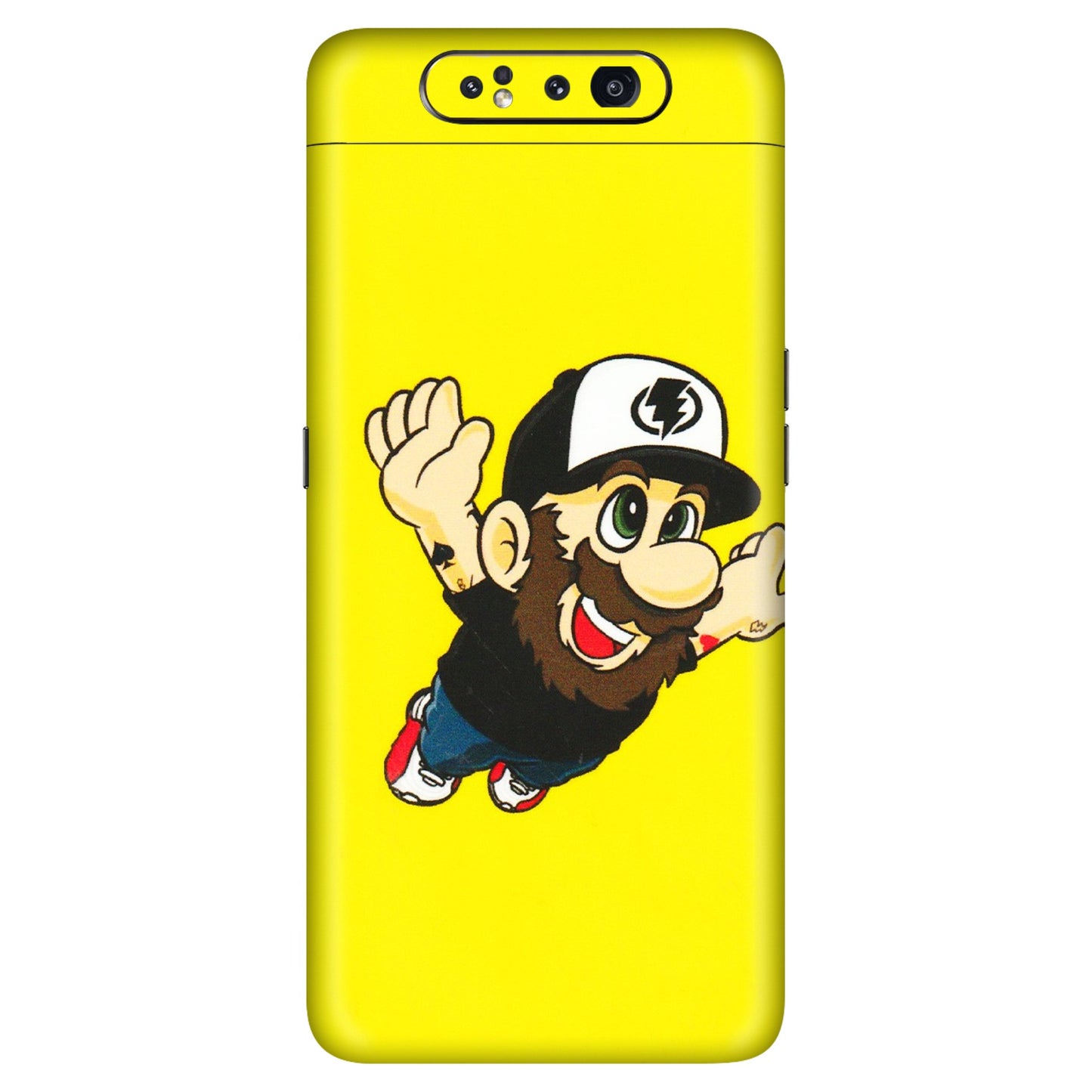 Samsung A/S Series Phone Skins (All Models) - Flying Beardo - 3D Embossed Finish (L-60) Samsung Galaxy A80