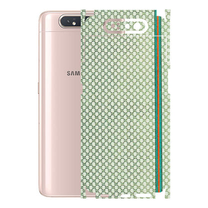 Samsung A/S Series Phone Skins (All Models) - Gucci Fabric Pattern - 3D Embossed Finish (L-73) Samsung Galaxy A80