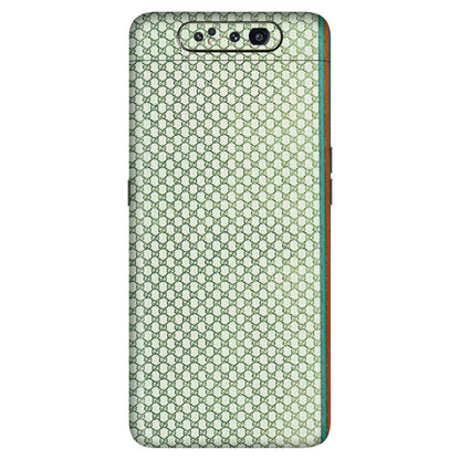 Samsung A/S Series Phone Skins (All Models) - Gucci Fabric Pattern - 3D Embossed Finish (L-73) Samsung Galaxy A80
