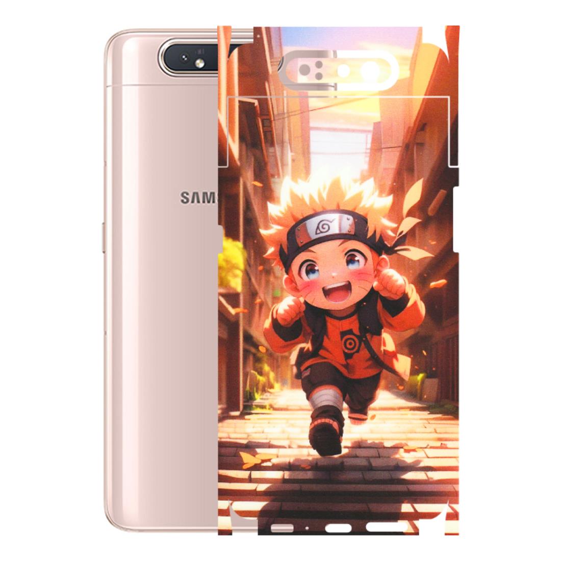 Samsung A/S Series Phone Skins (All Models) - Naruto Cute Toon Running - Matte Finish (M-04) Samsung Galaxy A80