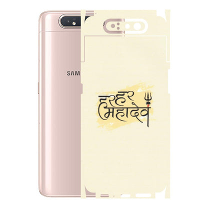Samsung A/S Series Phone Skins (All Models) - Har Har Mahadev - Matte Finish (M-10) Samsung Galaxy A80