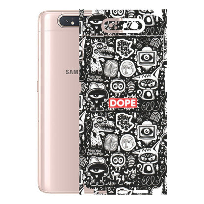 Samsung A/S Series Phone Skins (All Models) - Dope Stay Classy Black Doodles - Matte Finish (M-126) Samsung Galaxy A80