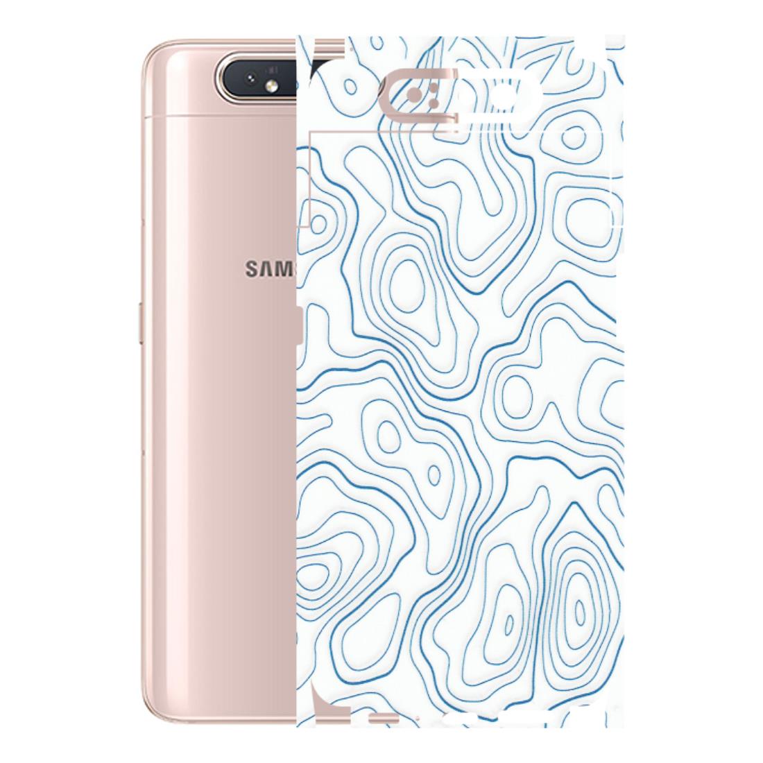 Samsung A/S Series Phone Skins (All Models) - Blue And White Swirls - Matte Finish (M-139) Samsung Galaxy A80