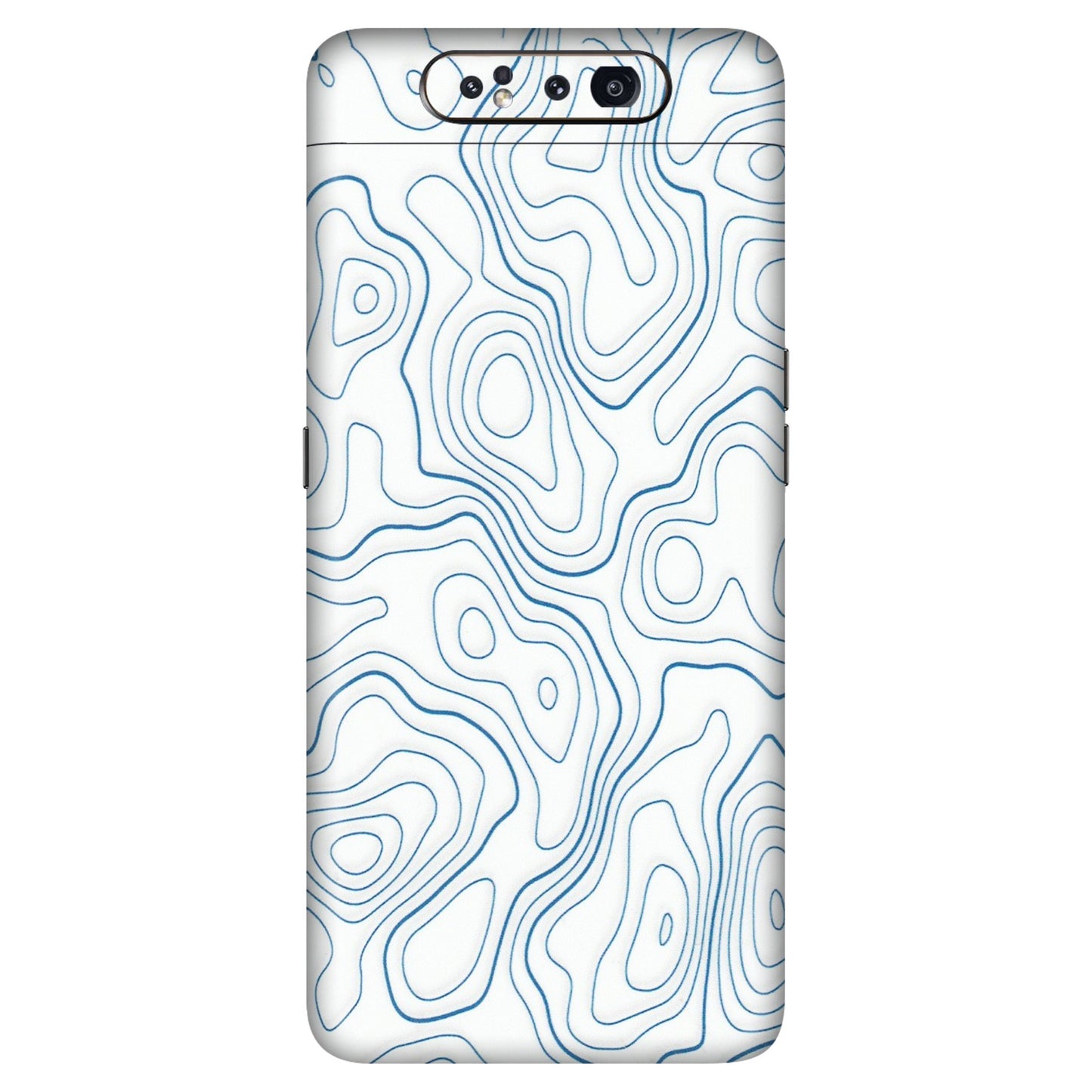 Samsung A/S Series Phone Skins (All Models) - Blue And White Swirls - Matte Finish (M-139) Samsung Galaxy A80