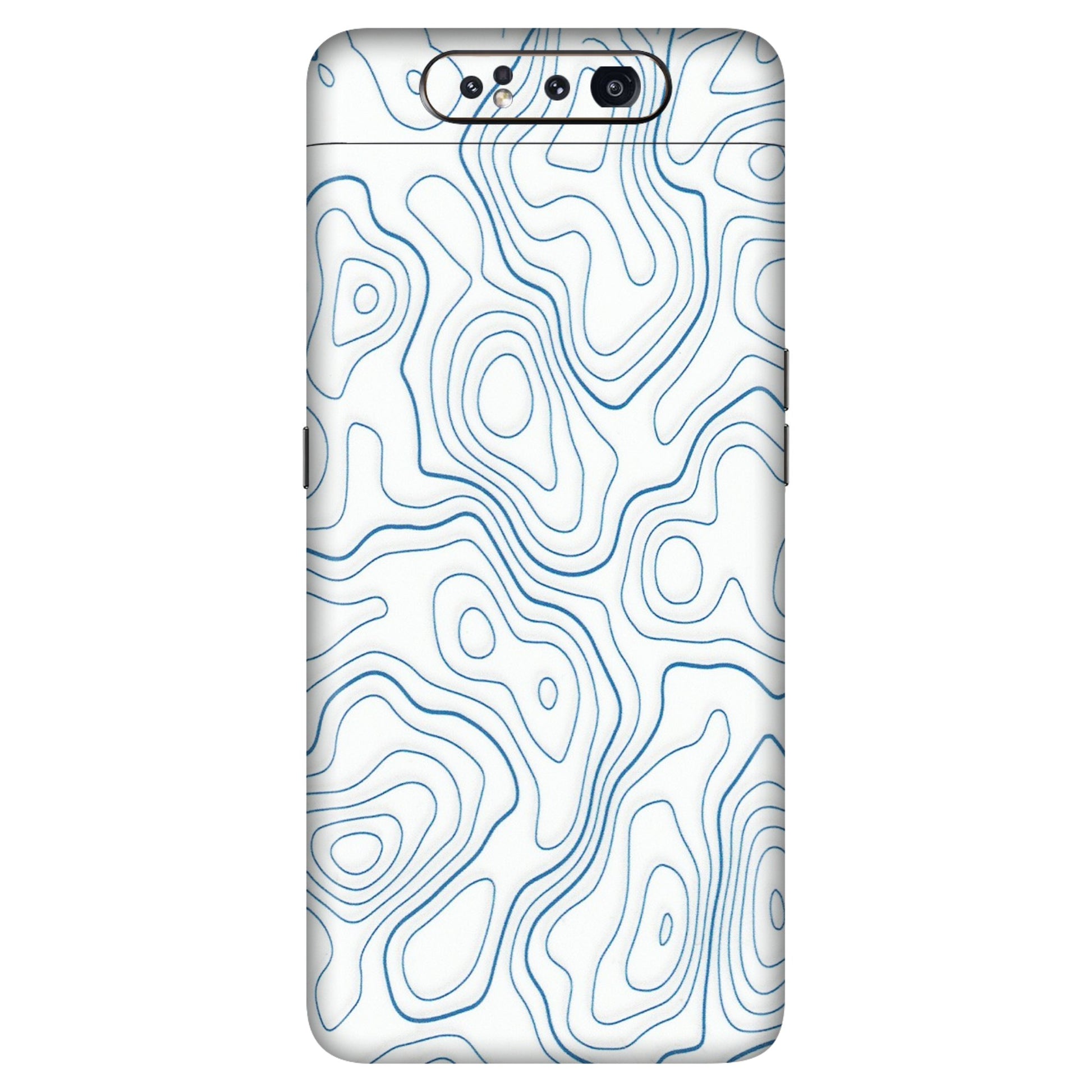 Samsung A/S Series Phone Skins (All Models) - Blue And White Swirls - Matte Finish (M-139) Samsung Galaxy A80