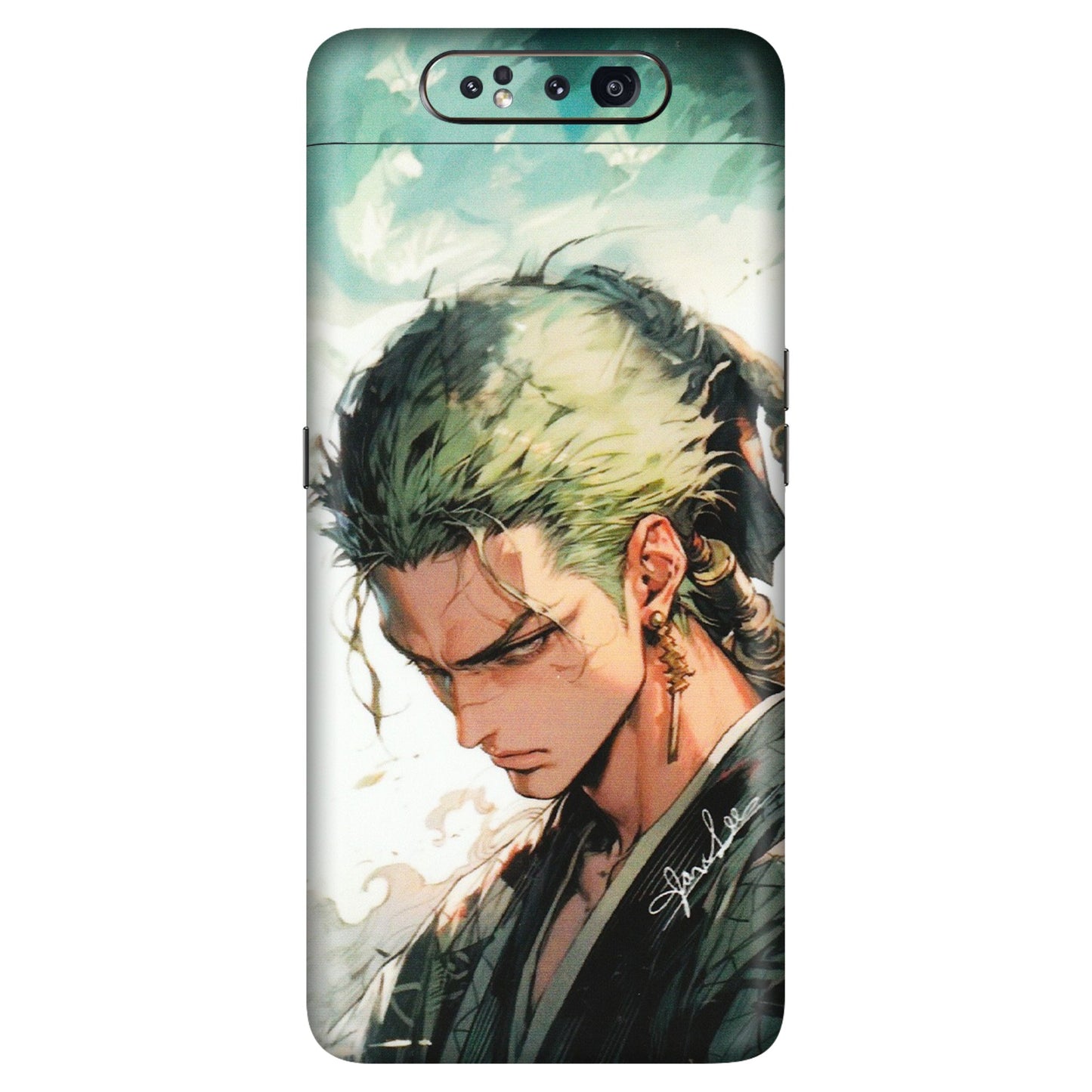 Samsung A/S Series Phone Skins (All Models) - New Roronoa Zoro One Picece Anime - Matte Finish (M-140) Samsung Galaxy A80