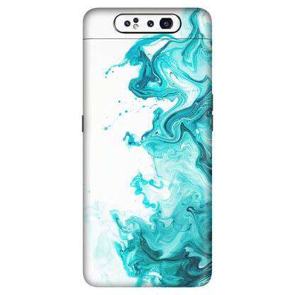 Samsung A/S Series Phone Skins (All Models) - Sky Blue Abstract Colour - Matte Finish (M-146) Samsung Galaxy A80