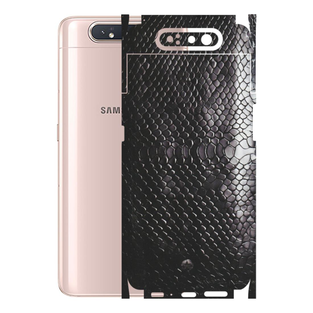 Samsung A/S Series Phone Skins (All Models) - Black Snack Leather - Matte Finish (M-147) Samsung Galaxy A80