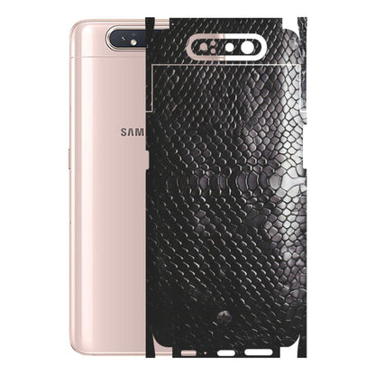 Samsung A/S Series Phone Skins (All Models) - Black Snack Leather - Matte Finish (M-147) Samsung Galaxy A80