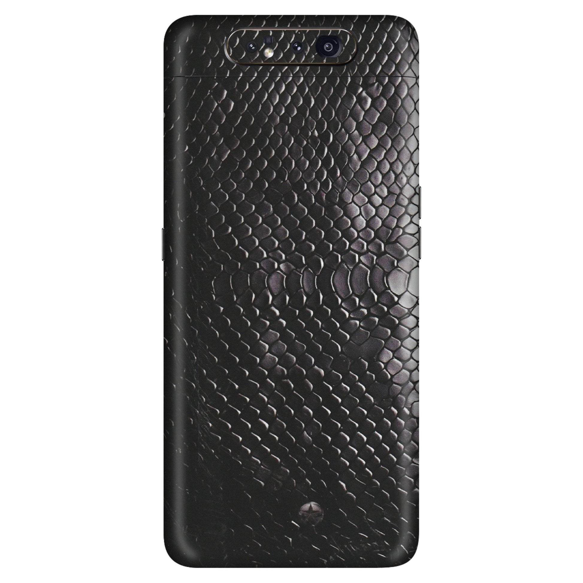 Samsung A/S Series Phone Skins (All Models) - Black Snack Leather - Matte Finish (M-147) Samsung Galaxy A80