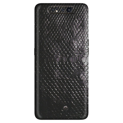 Samsung A/S Series Phone Skins (All Models) - Black Snack Leather - Matte Finish (M-147) Samsung Galaxy A80