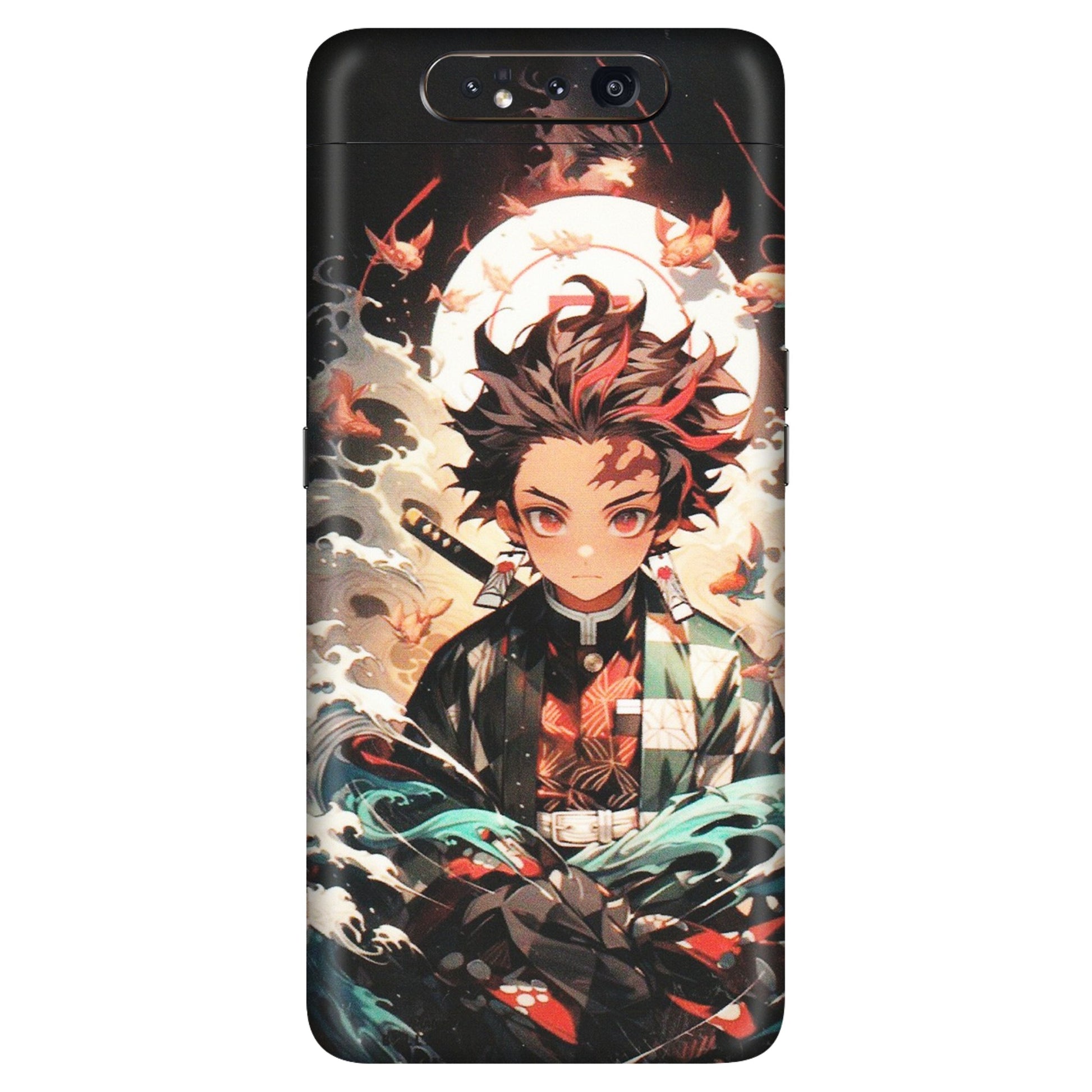 Samsung A/S Series Phone Skins (All Models) - Tanjiro Demon Slayer Anime - Matte Finish (M-158) Samsung Galaxy A80