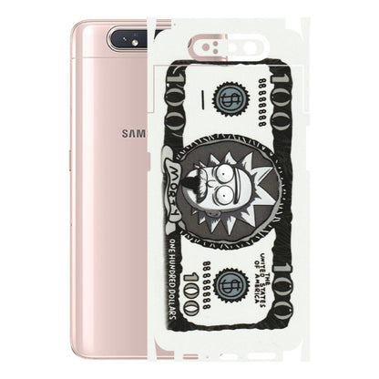 Samsung A/S Series Phone Skins (All Models) - Rick And Morty Hundred Dollar Anime - Matte Finish (M-161) Samsung Galaxy A80