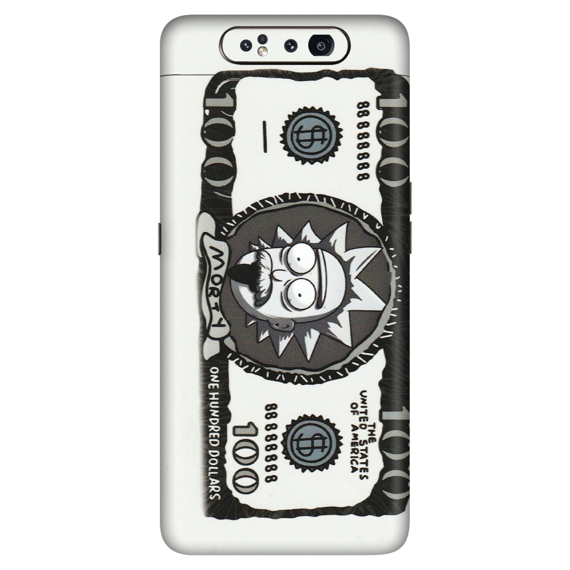 Samsung A/S Series Phone Skins (All Models) - Rick And Morty Hundred Dollar Anime - Matte Finish (M-161) Samsung Galaxy A80