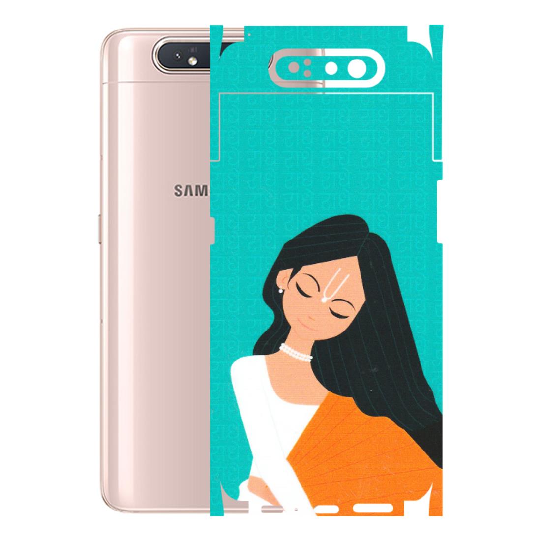 Samsung A/S Series Phone Skins (All Models) - Radhe Radhe With Hindu Symbol - Matte Finish (M-164) Samsung Galaxy A80
