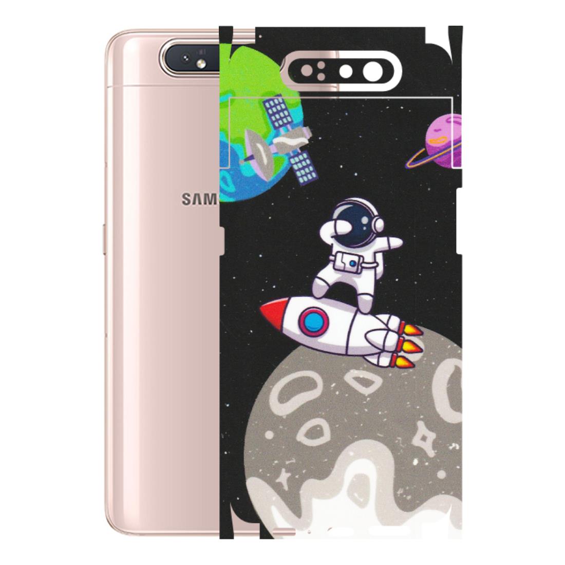 Samsung A/S Series Phone Skins (All Models) - Astronaut Vibing Toon Running - Matte Finish (M-39) Samsung Galaxy A80
