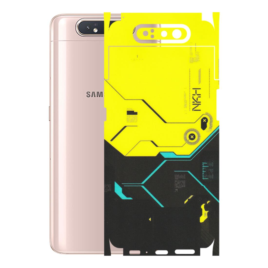 Samsung A/S Series Phone Skins (All Models) - Black Yellow Technica - Matte Finish (M-53) Samsung Galaxy A80