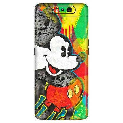 Samsung A/S Series Phone Skins (All Models) - Multiple Mickey With Colourful Texture - Matte Finish (M-84) Samsung Galaxy A80