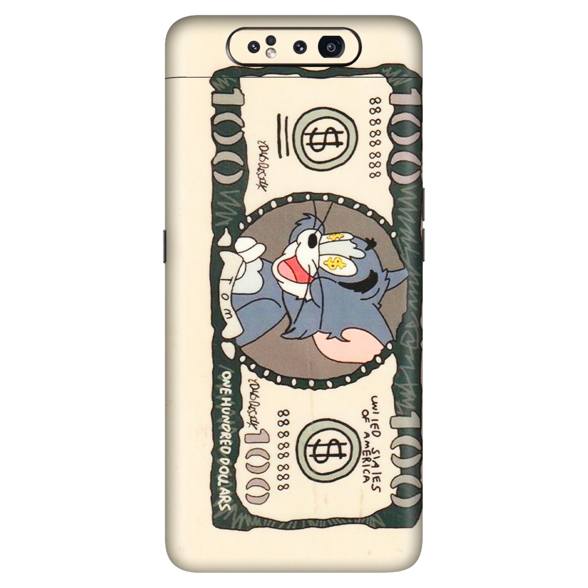 Samsung A/S Series Phone Skins (All Models) - One Hundred Dollar Tom - Transparent Finish (T-16) Samsung Galaxy A80