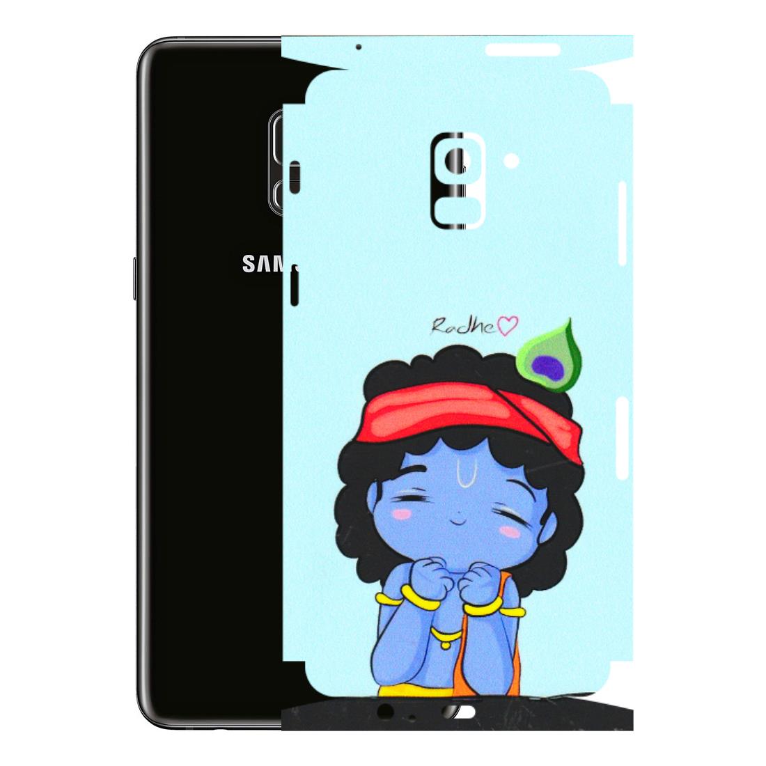 Samsung A/S Series Phone Skins (All Models) - Radhe Radhe Cute Toon - 3D Embossed Finish (L-05) Samsung Galaxy A8 Plus