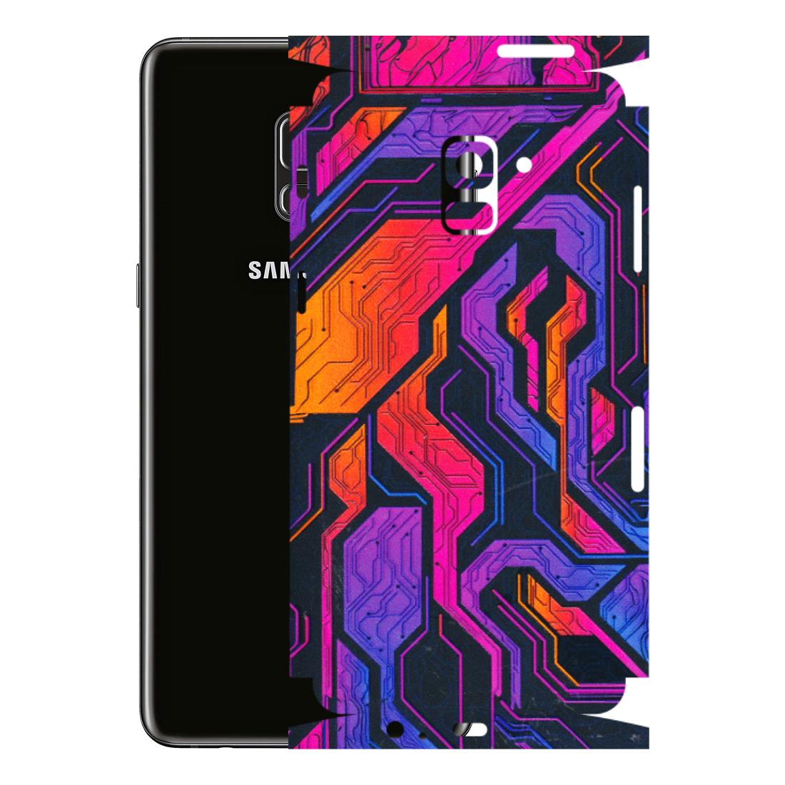 Samsung A/S Series Phone Skins (All Models) - Tech Circuits Futuristic - 3D Embossed Finish (L-07) Samsung Galaxy A8 Plus