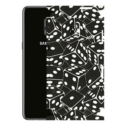 Samsung A/S Series Phone Skins (All Models) - Big Black Dices - 3D Embossed Finish (L-106) Samsung Galaxy A8 Plus