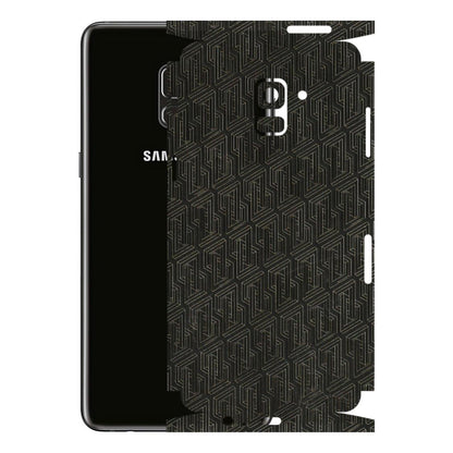 Samsung A/S Series Phone Skins (All Models) - Black Abstract Pattern - 3D Embossed Finish (L-117) Samsung Galaxy A8 Plus