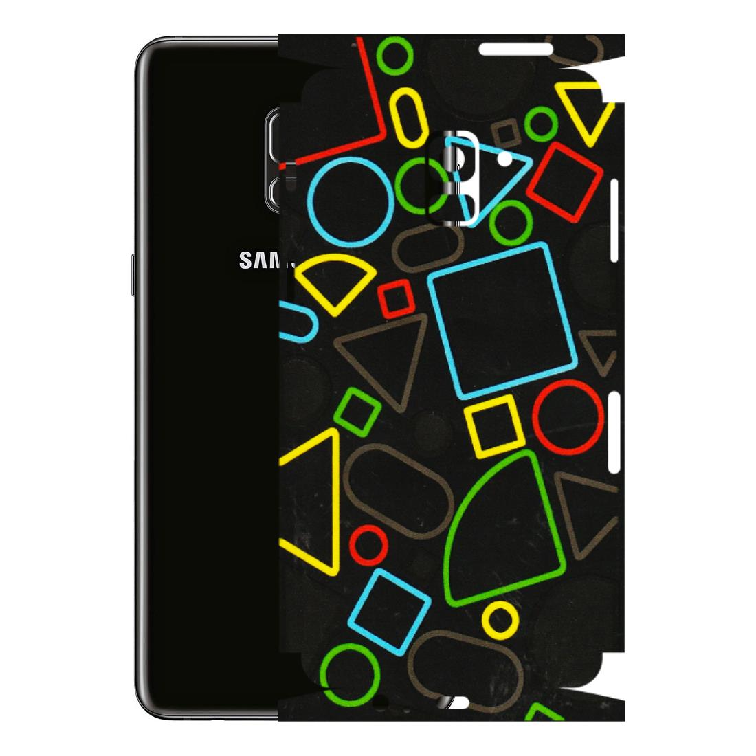 Samsung A/S Series Phone Skins (All Models) - Black Shapes - 3D Embossed Finish (L-131) Samsung Galaxy A8 Plus