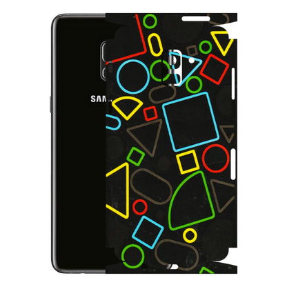 Samsung A/S Series Phone Skins (All Models) - Black Shapes - 3D Embossed Finish (L-131) Samsung Galaxy A8 Plus