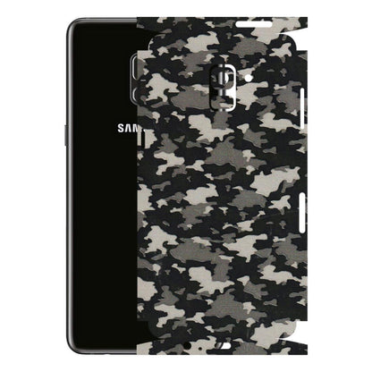 Samsung A/S Series Phone Skins (All Models) - Black/Grey Camoflaunge - 3D Embossed Finish (L-142) Samsung Galaxy A8 Plus