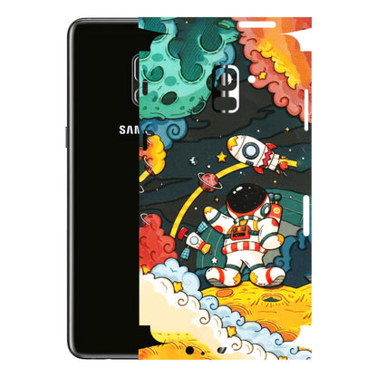 Samsung A/S Series Phone Skins (All Models) - Astronauts & Spaceship - 3D Embossed Finish (L-145) Samsung Galaxy A8 Plus