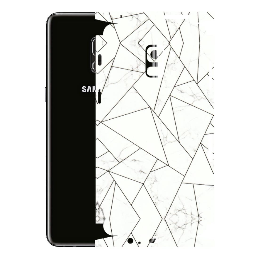 Samsung A/S Series Phone Skins (All Models) - Luxury White Marble Effect - 3D Embossed Finish (L-168) Samsung Galaxy A8 Plus