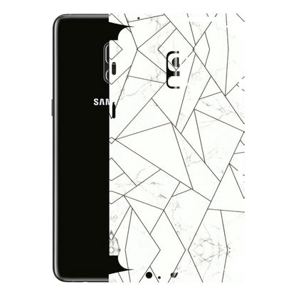 Samsung A/S Series Phone Skins (All Models) - Luxury White Marble Effect - 3D Embossed Finish (L-168) Samsung Galaxy A8 Plus