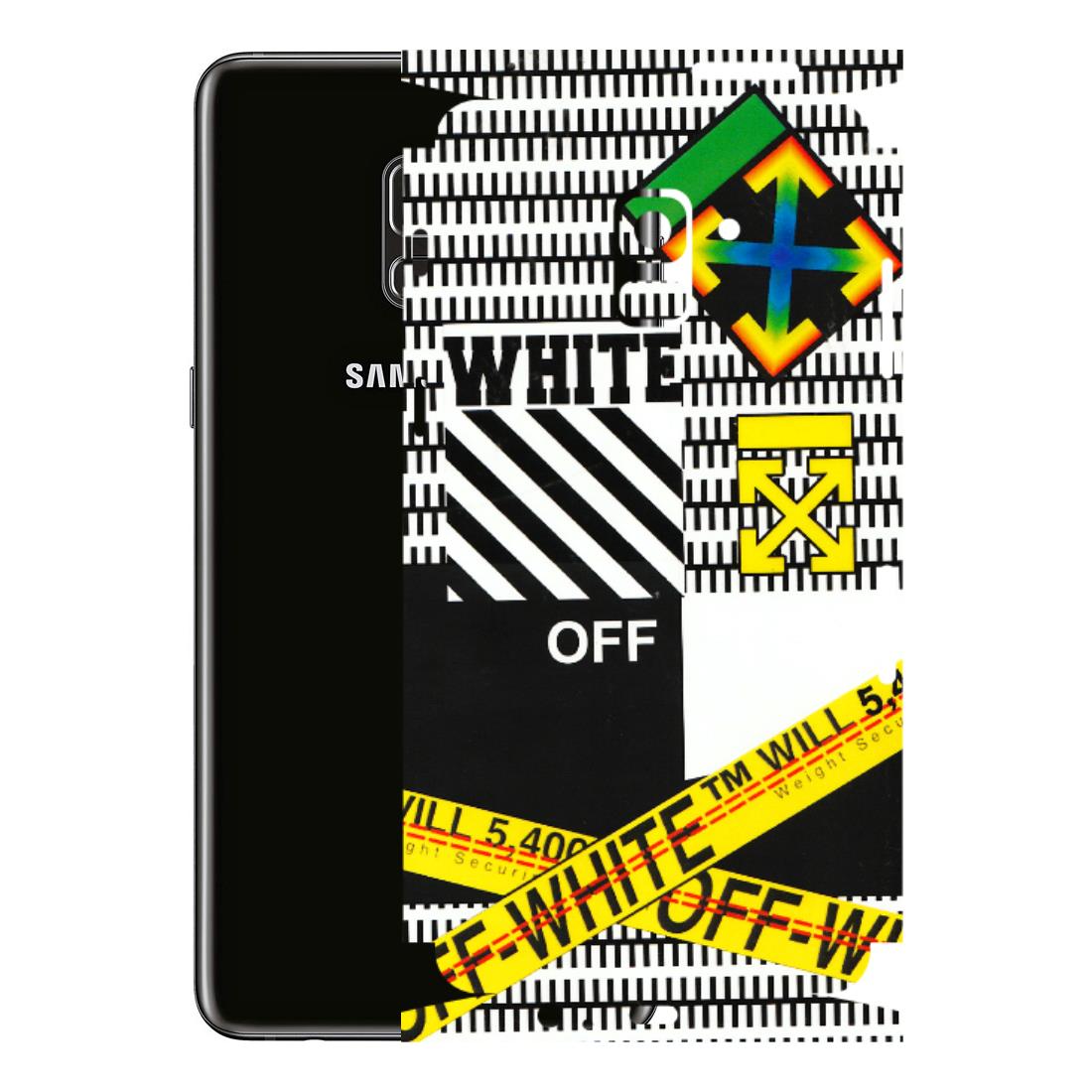 Samsung A/S Series Phone Skins (All Models) - White Off Abstract - 3D Embossed Finish (L-172) Samsung Galaxy A8 Plus