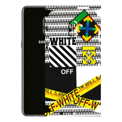 Samsung A/S Series Phone Skins (All Models) - White Off Abstract - 3D Embossed Finish (L-172) Samsung Galaxy A8 Plus