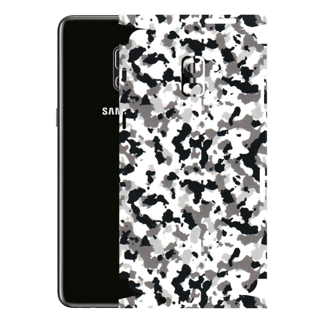 Samsung A/S Series Phone Skins (All Models) - White Black Camouflage - 3D Embossed Finish (L-18) Samsung Galaxy A8 Plus