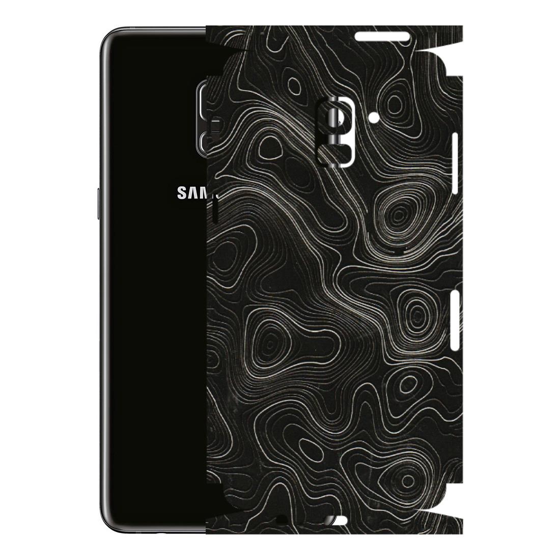 Samsung A/S Series Phone Skins (All Models) - Black Swirl - 3D Embossed Finish (L-196) Samsung Galaxy A8 Plus