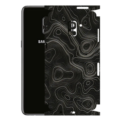 Samsung A/S Series Phone Skins (All Models) - Black Swirl - 3D Embossed Finish (L-196) Samsung Galaxy A8 Plus
