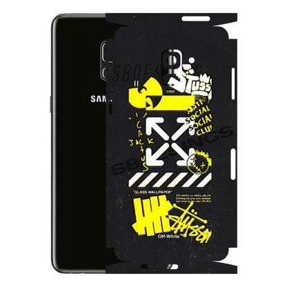 Samsung A/S Series Phone Skins (All Models) - Anti Social Graffiti - 3D Embossed Finish (L-198) Samsung Galaxy A8 Plus