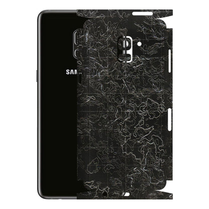 Samsung A/S Series Phone Skins (All Models) - Black map Texture - 3D Embossed Finish (L-201) Samsung Galaxy A8 Plus