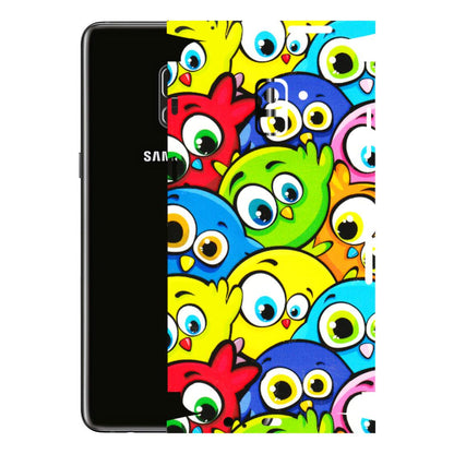 Samsung A/S Series Phone Skins (All Models) - Cute Fluffy Birds - 3D Embossed Finish (L-213) Samsung Galaxy A8 Plus
