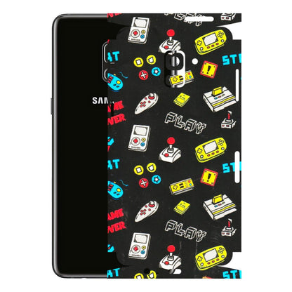 Samsung A/S Series Phone Skins (All Models) - Gaming Doodles - 3D Embossed Finish (L-224) Samsung Galaxy A8 Plus