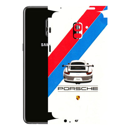 Samsung A/S Series Phone Skins (All Models) - Porche Car Sober Logo - 3D Embossed Finish (L-248) Samsung Galaxy A8 Plus