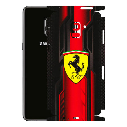 Samsung A/S Series Phone Skins (All Models) - Black Ferrari Logo - 3D Embossed Finish (L-253) Samsung Galaxy A8 Plus
