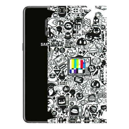 Samsung A/S Series Phone Skins (All Models) - Doodles Positive Art - 3D Embossed Finish (L-263) Samsung Galaxy A8 Plus
