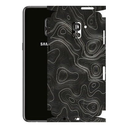 Samsung A/S Series Phone Skins (All Models) - Abstract White Line Map - 3D Embossed Finish (L-269) Samsung Galaxy A8 Plus