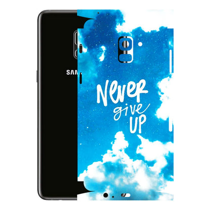 Samsung A/S Series Phone Skins (All Models) - Never Give Up - 3D Embossed Finish (L-279) Samsung Galaxy A8 Plus