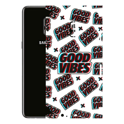 Samsung A/S Series Phone Skins (All Models) - Good Vibes - 3D Embossed Finish (L-282) Samsung Galaxy A8 Plus