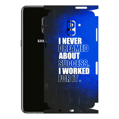 Samsung A/S Series Phone Skins (All Models) - I Never Dreamed About Success - 3D Embossed Finish (L-283) Samsung Galaxy A8 Plus