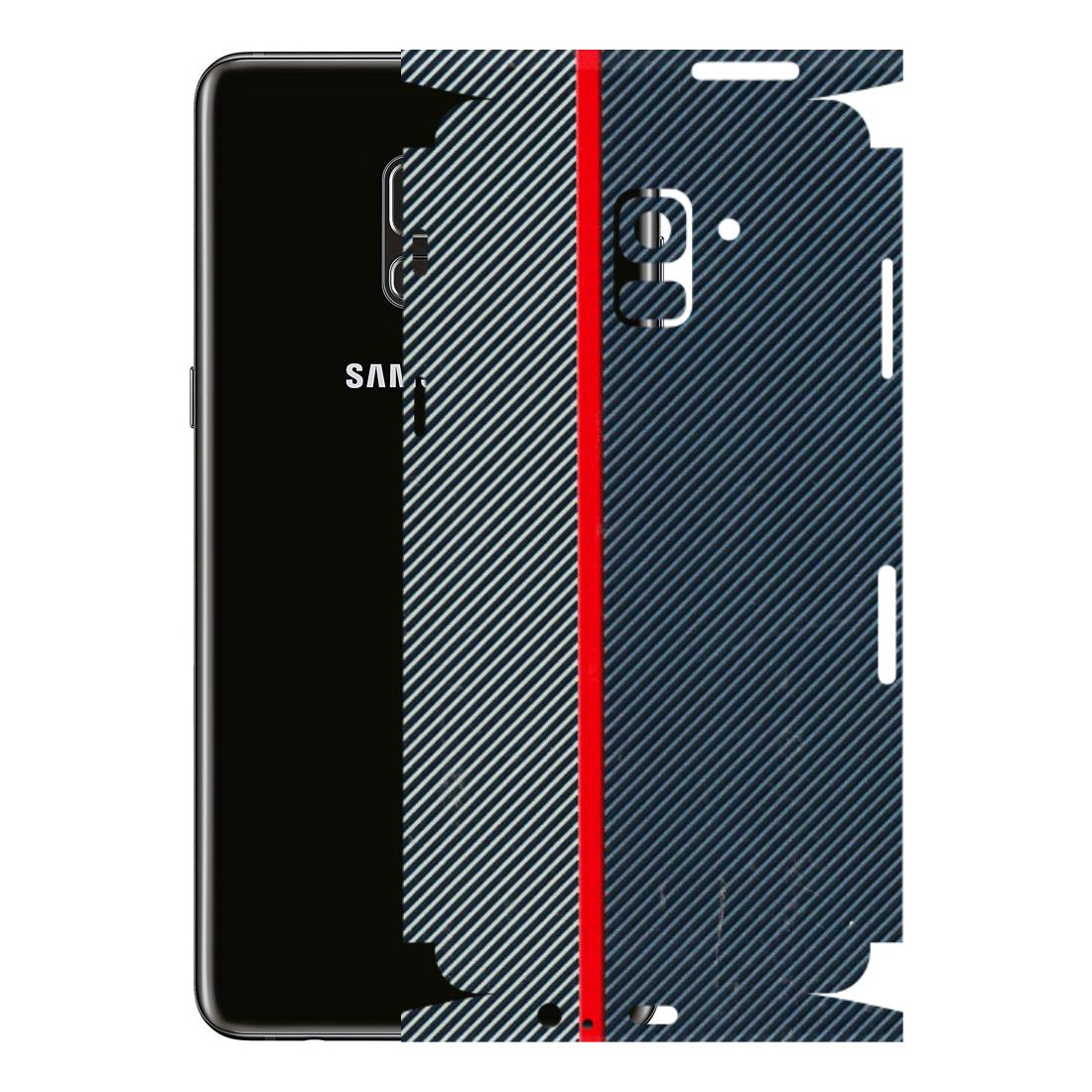 Samsung A/S Series Phone Skins (All Models) - Blue Sober Lines - 3D Embossed Finish (L-305) Samsung Galaxy A8 Plus